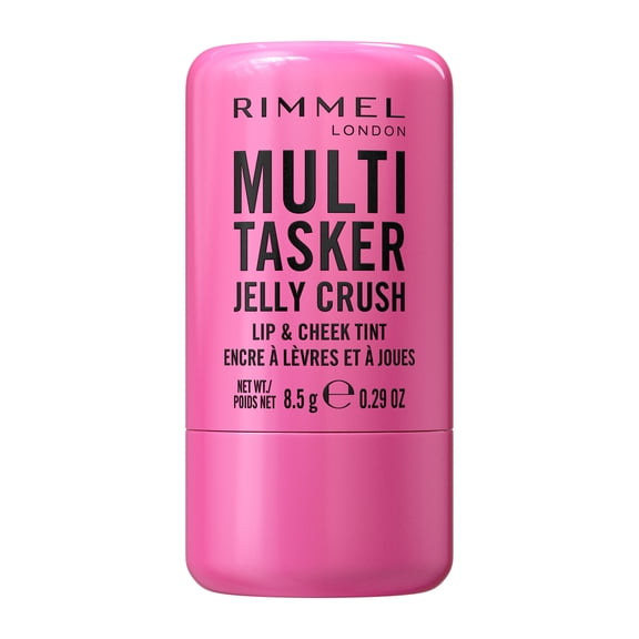 Rimmel Multi-Tasker Jelly Crush Blush and Lip Stain, Strawberry Flavour, Hydrating, Lightweight Formula
