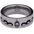 thumbnail image 2 of Flaming Skull Tungsten Carbide Ring, 2 of 9