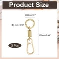 thumbnail image 2 of Spring Double Ring Keychain Holder Detachable Keychain Spring Shaped Accessories Gold 2, 2 of 7