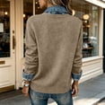 thumbnail image 4 of WHEANG Cardigan Sweaters for Women Collar Knit Cardigan Button Down Casual Open Front Sweater Long Sleeve Lightweight Womens Tops Brown XL, 4 of 5
