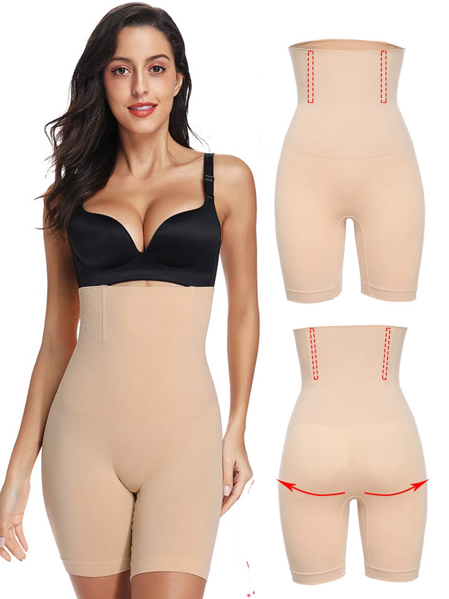 Women High Waist Shapewear Shapermint Slimming Tummy Control Shaper Shorts  Boned 