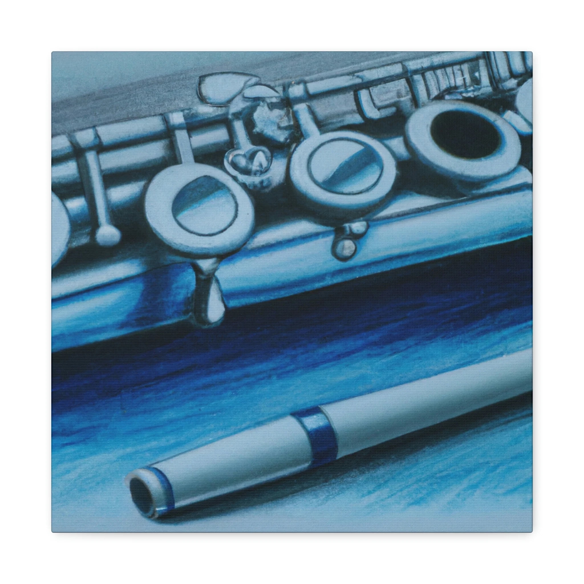 Flute in Hyperrealism - Canvas