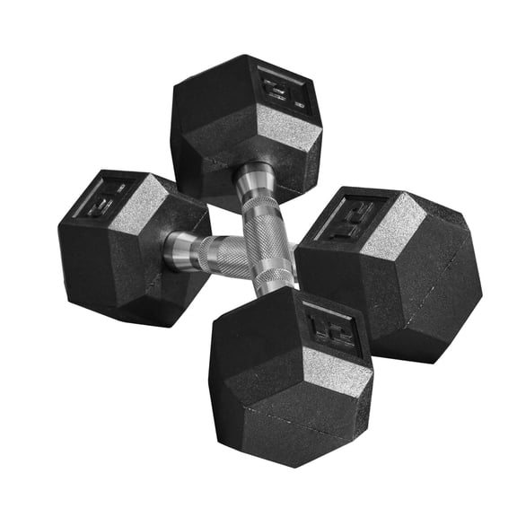 Hex Rubber Dumbbell Set Non Slip Non Roll