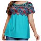 thumbnail image 1 of Camiseta de Manga Corta de Cuello Redondo Impresa Casual de Tamaño Grande Hecha de Cómodo Estante de Imitación para el Uso Diario, Camisetas Cortas para Mujeres, 1 of 8