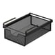 thumbnail image 2 of Organizador de cestas debajo del estante, decoración de acero negro, cajón extraíble colgante para Longitud 37 cm, 2 of 8