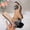 Black, variant on Women's Clear Heeled Mules with Bowknot Flower Embellishment, Square Toe Slip On Sandals Khaki 5.5(36)