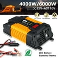 6000W Peaks Power Car Power Inverter Solar Converter Sine Wave 12V DC ...