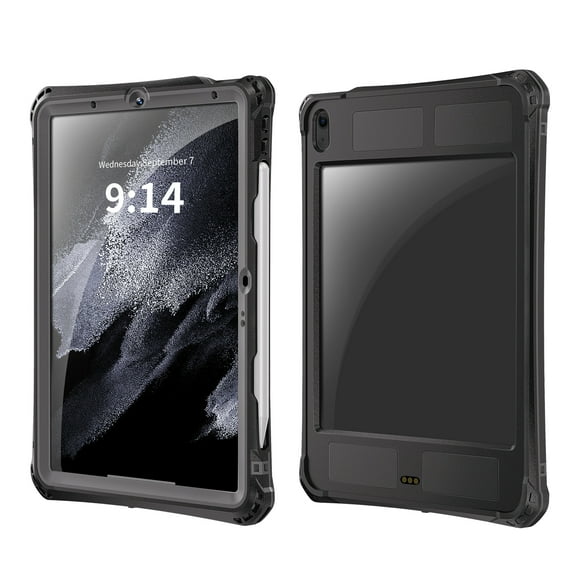 Dteck Waterproof Case for iPad Air 11 inch (M2) 2024,iPad Air 11 inch 2025 M3 IP68 Waterproof Dustproof Snowproof Underwater Full Body Case with Adhesive Kickstand / Lanyard Shockproof Cover,Black