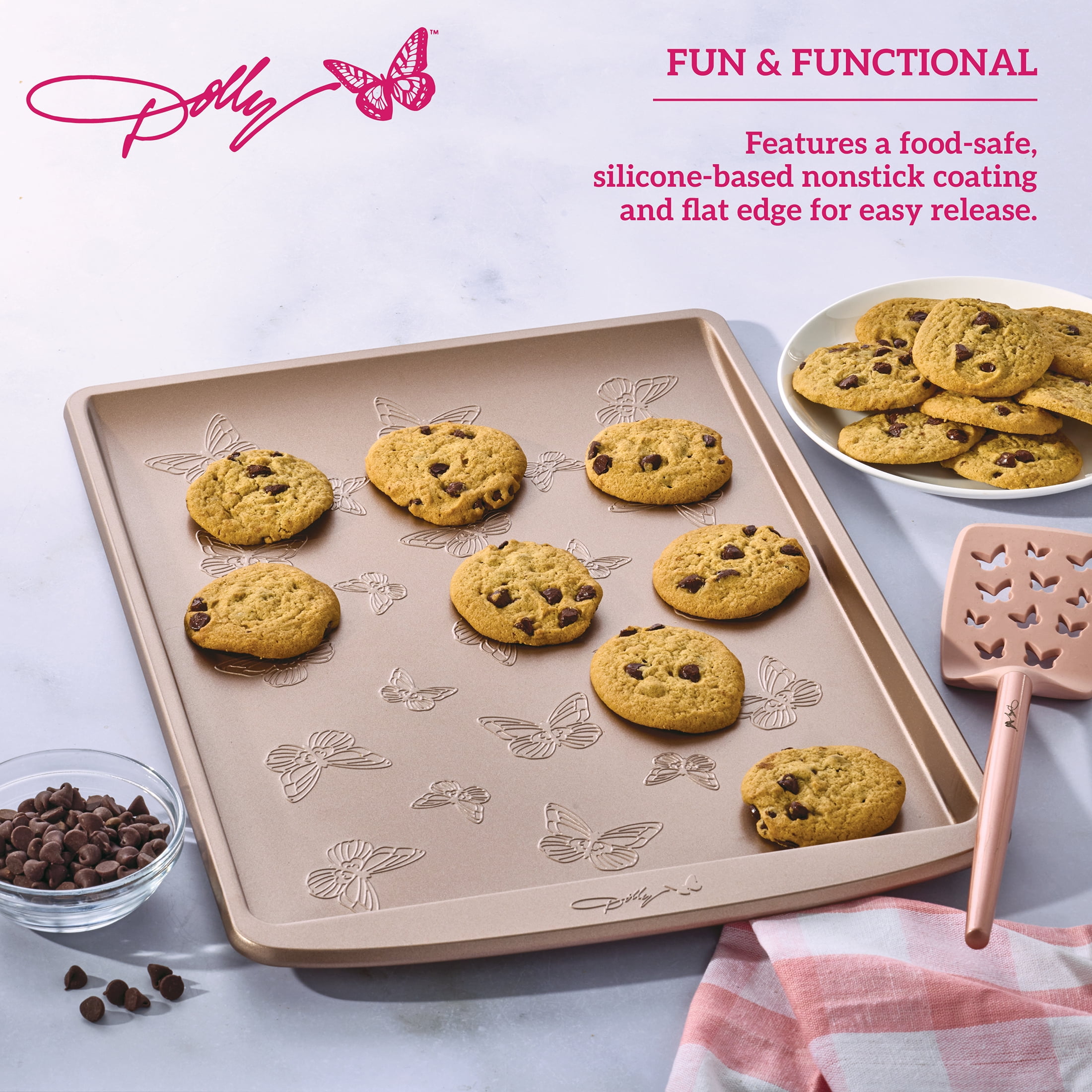 Dolly Parton Butterfly Stamp Carbon Steel Non-Stick Cookie Slider