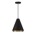 thumbnail image 3 of Trade Winds Audrey 1-Light Pendant in Matte Black with Natural Brass, 3 of 5