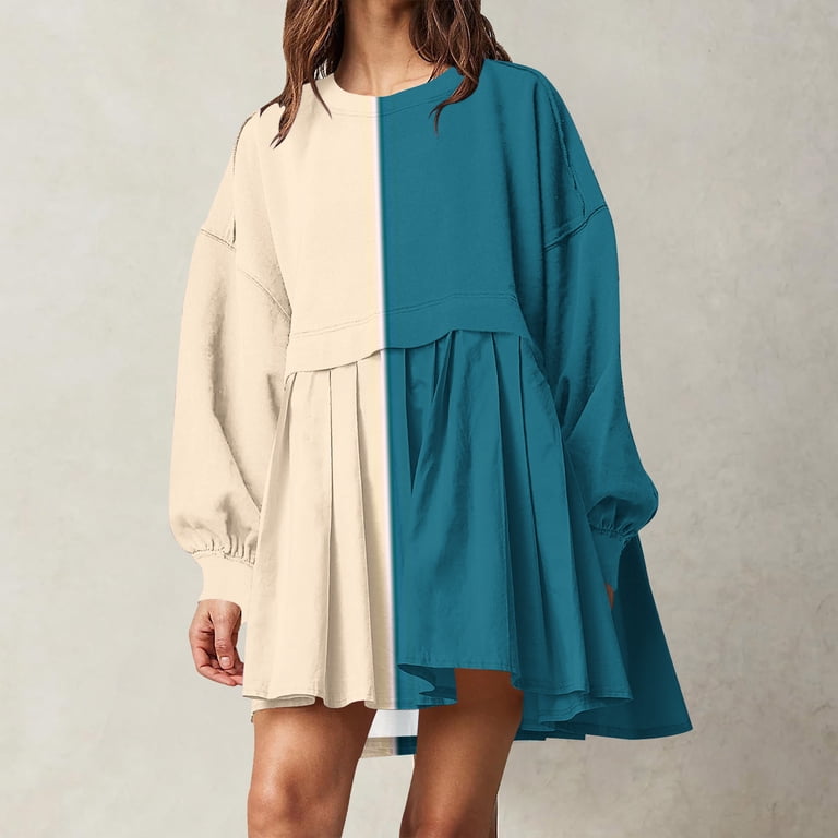 fall dresses for young adults Lindreshi Fall Dresses for Teens with Long Sleeves Fashion Women's Bandage Casual Long Sleeve Dress V-Neck Ladies Solid Dresses
