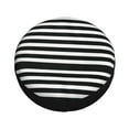 thumbnail image 3 of Easygdp Black And White Stripes Automobile Tire Dust Cover, 14-17in Spare Tire Cover Universal Fit for Trailer, Car, Truck, SUV, Jeep - 16 inch, 3 of 9