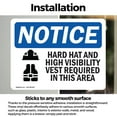 thumbnail image 3 of (2 Pack) Hard Hat And High Vis Vest In This Area OSHA Notice Sign, 3 of 7