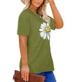 thumbnail image 3 of XCHQRTI Plus Size Daisy Women Tshirt Graphic Oversized Tees Short Sleeve Casual Tee, 3 of 8