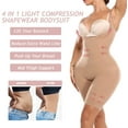 thumbnail image 4 of COMFREE Shapewear for Women Tummy Control Seamless Fajas Colombianas Bodysuit Open Bust Mid Thigh Body Shaper, 4 of 7