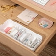 thumbnail image 5 of U Brands Cable Storage Organizer with 7 Compartments, Drawer or Desktop, 11"L x 4.37"W x 2.37"H, White/Linen, 5 of 6