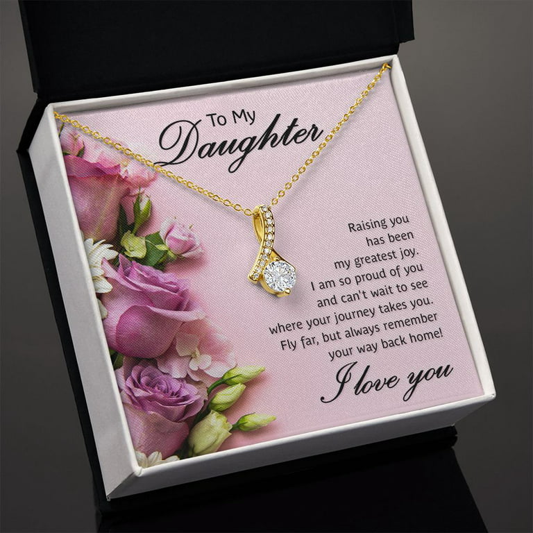 To My Dearest Mom - You Mean The World To Me - Ribbon Necklace – Glow Up  Store