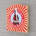 thumbnail image 2 of Coca-Cola Drink It Ice Cold for Sparkling Refreshment Bottle Art Dart Board Cabinet Set with 6 Steel Tip Darts, 2 of 7
