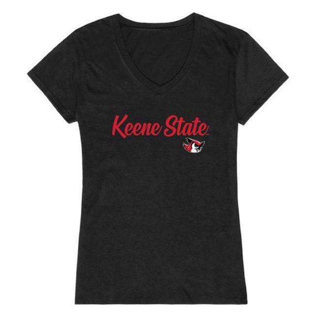 W Republic 555-453-BLK-05 T-Shirt Script Keene State College pour Femmes, Noir - 2TG