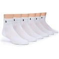 thumbnail image 2 of Polo Ralph Lauren Mens Rib Cuff Sport Quarter Socks 6-Pack Style-824000PK2, 2 of 2