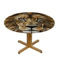 thumbnail image 3 of WYYP Lion Round Tablecloth for Picnic Dining Kitchen Farmhouse 100% Polyester Fiber White, 3 of 8
