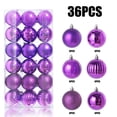 thumbnail image 4 of Hvmvliv 36 Pieces Christmas Ball Ornaments, 30mm Hanging Baubles for Tree, Home Party & Festive Decor Purple, 4 of 6
