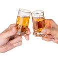 thumbnail image 6 of JoyJolt Revere Shot Glasses, Triangle Heavy Base 2 Oz Glass Set of 4, 6 of 6