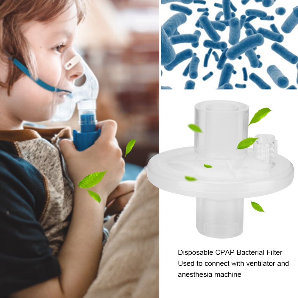 Cergrey Breathing Machine Filter, Transparent Practical Filter For Anesthesia Machine For Ventilator
