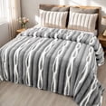 thumbnail image 3 of Eurhowing 40"×63" Fleece Throw Blanket for Couch, Super Soft Cozy Ribbed Blankets, Warm Fluffy Microfiber Bed Sofa Decor Blanket, Gray, 3 of 8