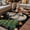 Black Light Brown Grass Green, variant on Black Christmas Outdoor Rug for Patio/Deck/Porch, Non-Slip Large Area Rug 5 x 7 Ft, Xmas Tree Gingerbread Snowman Winter Indoor Outdoor Rugs Washable Area Rugs, Reversible Camping Rug Carpet Runner