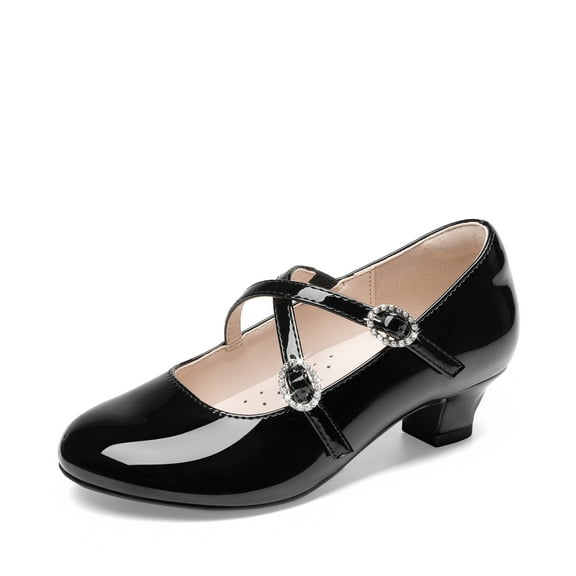 DREAM PAIRS Girls’ Mary Jane Dress Shoes, Round Toe Strap Pumps for Weddings, Parties, and Princess Dress-Up – Little/Big Kids