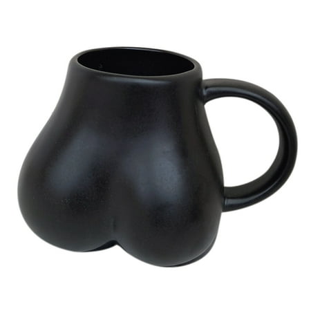 

Ceramic Coffee Mug Handmade Porcelain Tea Milk Cup Drinkware Gift for Men Women Black