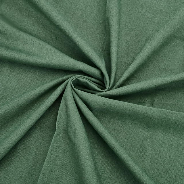 Tela de lino verde mar, 144,5 x 100 cm, 0,5 mm de grosor, estampado liso. Ideal para coser, bordar y manualidades.