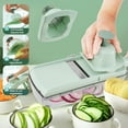 thumbnail image 7 of Mandoline Slicer for Kitchen Adjustable Vegetable Slicer with Container and Peeler Multifunction Veggie Fruit Cutter Safe Mandolin Slicer for Potato Carrot Onion Cucumber, 7 of 7