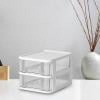 JMYHOAM Storage Containers Desktop Storage Box, Transparent Small Drawer Desk, Plastic Mini Storage Box, Stationery Storage Box Home and Storage
