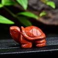 thumbnail image 5 of K-KED Natural Quartz Crystal Carved Longevity Tortoise Animal Turtle Energy Gemstone-Red Jasper Quartz, 5 of 6