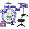 thumbnail image 2 of EMAAS Kids Jazz Drum Set para Niños — 5 Tambores, 2 Baquetas, Pedal Kick, Silla de Platill EMAAS EMAAS, 2 of 2