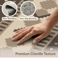 thumbnail image 6 of ODIKA 9'x12' Brown Beige Geometric Modern Border Washable Area Rug Contemporary Pattern with Shapes Non-Shedding, Easy Care for Master Suite, California King, Under Bed, 6 of 7