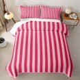 thumbnail image 2 of Meiyoeat Bold Vertical Stripe Quilt Full for Girls, Contemporary Pinstripe Full Bedspread Sets, Hot Pink, 2 of 7