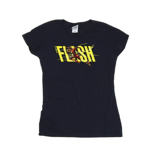 DC Comics T-Shirt en Coton pour Femmes The Flash Lightning Dash