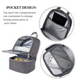 thumbnail image 3 of Breast Pump Bag Backpack - Cooler Lunch Bag Double Layer for Mother Large Size Gray, 3 of 8