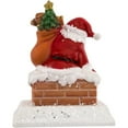 thumbnail image 2 of Kurt Adler Resin Santa Stocking Holder with Gift Box, 6.5-Inch, Christmas Mantel Decoration, 2 of 5