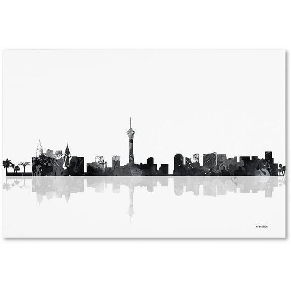 Trademark Fine Art "Las Vegas Nevada Skyline BG-1" Canvas Art by Marlene Watson