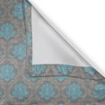 thumbnail image 6 of Ambesonne Damask Grommet Curtain, Venetian Italian, 50" x 54", Cocoa Sky Blue Yellow, 6 of 6