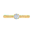 thumbnail image 3 of 1/5 Carat Prong Set Solitaire Diamond Engagement Ring Band in 14K Yellow Gold (Ring Size 5.5), 3 of 5