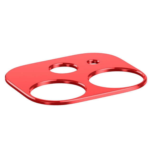 Seitruly Nueva cubierta de la cámara del teléfono Protector de película de lente de cámara de teléfono de aleación de aluminio, negro, reemplazo Teléfono y Comunicación rojo i12Mini