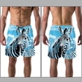 thumbnail image 3 of luoweisi Men's Beach Shorts Quick Dry Swim Trunks with Mesh Lining Zebra L, 3 of 5