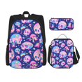thumbnail image 1 of Balery colorful Skull mushroom rainbow Mochila escolar 3 en 1 para niños: mochila resistente con lonchera térmica y estuche para lápices. Mochila escolar para niños y niñas., 1 of 7