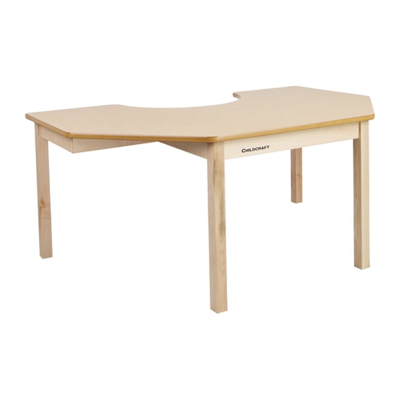 Childcraft Wood Table, Laminate Top, Kidney-Shaped, 36 x 58 x 26 Inches