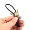thumbnail image 4 of 2Pcs Black PU Leather Tie Necktie Cow Skull for Men Rodeo Bolo Tie Necktie, 4 of 6